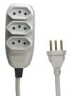 Extensão compacta cabo pp chv 3 vias -3m - 10a-250v - ilumi