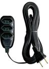 Extensão Compacta Ilumi 2P+T com Cabo PP Chato 10A 250V 1,5m Preto