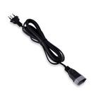 Extensão Cordão Prolongador Tripolar 10A 3M Bivolt Preto - Force Line