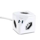 Extensao cubo 1,5 metros 3 tomadas 2p+t 10a 2 usb elgin