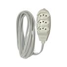 Extensão De 3 Tomadas Com 3 Pinos De 2 Metros Branco Bright Extensão De 3 Tomadas Com 3 Pinos De 2 Metros Branco Bright