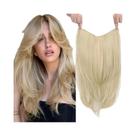 Extensão De Cabelo Sintético Liso Em Camadas De 22 Polegadas, Preto E Loiro, Aplique Invisível Para