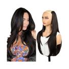 Extensão De Cabelo Sintético Liso Em Camadas De 22 Polegadas, Preto E Loiro, Aplique Invisível Para