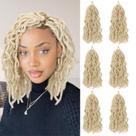 Extensão de cabelo WIGNEE 20 cm Faux Locs 27/613 Blonde, 6 pacotes