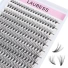 Extensão de cílios LAUBESS Cluster Lashes 240 unidades 20D D Curl