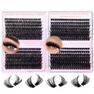 Extensão de cílios zanlufly Lash Clusters D-Curly 9-16 mm 560 unidades