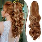 Extensão de rabo de cavalo Claw FELENDY 18 cm Curly Wavy Light Auburn