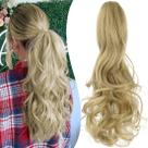 Extensão de rabo de cavalo Mitrygreen Claw Clip 18", loiro acinzentado