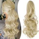 Extensão de rabo de cavalo Mitrygreen Claw Clip 18", loiro ondulado