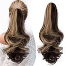 Extensão de rabo de cavalo Mitrygreen Claw Clip 18" Wavy Ash Blonde