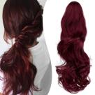 Extensão de rabo de cavalo Mitrygreen Claw Clip 18" Wavy Wine Red