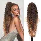 Extensão de rabo de cavalo QGZ Curly 30 cm sintética para mulheres negras