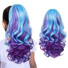 Extensão de rabo de cavalo SEIKEA, 18 polegadas, ondulado, encaracolado, azul, roxo