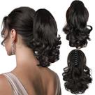 Extensão de rabo de cavalo VCAY 30 cm de cabelo sintético ondulado encaracolado