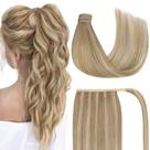 Extensão de rabo de cavalo Ve Sunny Human Hair Blonde 14 polegadas 80g Extensão de rabo de cavalo Ve Sunny Human Hair Blonde 14 polegadas 80g