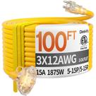 Extensão Deeklify 30m 12 AWG 3 Tomadas à Prova d'Água Extensão Deeklify 30m 12 AWG 3 Tomadas à Prova d'Água