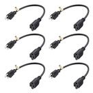 Extensão do cabo de alimentação Pacote com 6 Cable Matters 16 AWG 13A 30 cm preto