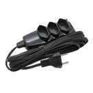 Extensão Elétrica 05m Bivolt 3 Tomadas 2 Pinos 10 A Preta Extensão Elétrica 05m Bivolt 3 Tomadas 2 Pinos 10 A Preta