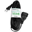 Extensão elétrica 10 metros 1 tomada 2 x 0,75 mm 10A bipolar - Connect Hard (Preto)