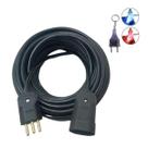 Extensão Elétrica 10a/20a Reforçada 10m Pp 2x2,5mm Plug Reto