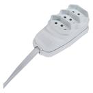 Extensão Eletrica 10a 2,5 Metros com 3 Tomada de 2 P+t Ilumi Cor:branco Extensão Eletrica 10a 2,5 Metros com 3 Tomada de 2 P+t Ilumi Cor:branco