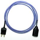 Extensão Elétrica 2 Metros Pp 2x0,75mm2 Azul/Prata Revestido Tecido