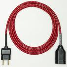 Extensão Elétrica 2 Metros Pp 2x0,75mm2 Vermelho/Branco Revestido Tecido Extensão Elétrica 2 Metros Pp 2x0,75mm2 Vermelho/Branco Revestido Tecido