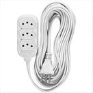Extensão Elétrica 2 Metros Tripolar Fiolux 3X0,75Mm 3 Tomadas 10A Bivolt Branco