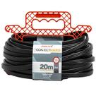 Extensão elétrica 20 metros 1 tomada 3 x 2,5 mm 20A tripolar - Connect Hard (Preto) Extensão elétrica 20 metros 1 tomada 3 x 2,5 mm 20A tripolar - Connect Hard (Preto)