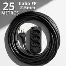 Extensao Eletrica 25 Metros 20 Amperes 03 Tomadas Profissional 25 Mts 110v 220v