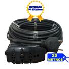 Extensão Elétrica 25 Metros Com Cabo PP 2x2,5mm Plug 10A Extensão Elétrica 25 Metros Com Cabo PP 2x2,5mm Plug 10A
