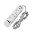 Extensão Elétrica 2m Com 4 Tomadas e 3 Entradas USB com Botão Bivolt 4 Tomadas Extensão Elétrica 2m Com 4 Tomadas e 3 Entradas USB com Botão Bivolt 4 Tomadas