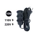 Extensão Elétrica 3 Furos Fio de 10 Metros 110v 220v 10a 20a Extensão Elétrica 3 Furos Fio de 10 Metros 110v 220v 10a 20a
