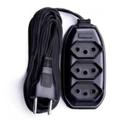 Extensão Elétrica 3 saídas com 10 Metros Bivolt 110 / 220 V