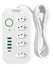 Extensão Elétrica BMax 5 Tomadas 4 USB 1 USBC Cabo 2m 10A Bivolt