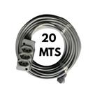 Extensão Elétrica Cabo PP 2x2,5mm 20A Resistente - Vários Tamanhos (5 a 30 Metros)
