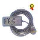 Extensão Elétrica cabo PP para TV/Vídeo game - 1m metro - Entradas 10/20A - 110V/127V/220V/250V