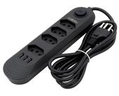 Extensão Elétrica Com 4 Tomadas E Três Usb De Filtro Linha WKC-B04U