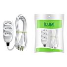 Extensão Elétrica Compacta 2p+t com Cabo Pp Chato 10a 250v 5m Branco - Ilumi