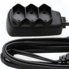 Extensão Elétrica Extensão de Energia 3 Tomadas Compacta Bivolt 2, 3, 5 e 10 Metros Resistente TAMANHO:5 METROS