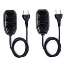 Extensão Elétrica Extensão de Energia 3 Tomadas Compacta Bivolt 2, 3, 5 e 10 Metros Resistente TAMANHO:KIT 2 (3 M)