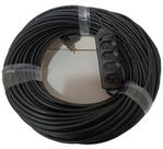 Extensão Elétrica Profissional 4tomadas 25 metros 10A Fio Pp 2x1,00mm dupla isolação