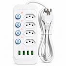 Extensão Elétrica Régua 4 Tomadas 4 Botão 4 Usb Bivolt Filtro de Linha Potência 2500W Premium Extensão Elétrica Régua 4 Tomadas 4 Botão 4 Usb Bivolt Filtro de Linha Potência 2500W Premium
