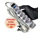 Extensão Elétrica Régua Segurança Garantida 6 Tomadas 3 Metros SL76063M