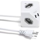 Extensão Elétrica Tripolar Cubo 2P+T 10A com 1,5M e 2 USB Extensão Elétrica Tripolar Cubo 2P+T 10A com 1,5M e 2 USB