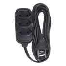 Extensao fiolux 2p+t 2 mmts preto
