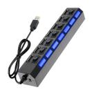 Extensão Hub Régua 7 Portas Usb 2.0 Pc Hd Externo Mouse