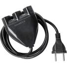 Extensao Interneed 2 Polos Paralela Axial 10A. Preta - 5M Extensao Interneed 2 Polos Paralela Axial 10A. Preta - 5M