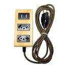 Extensão Madeira Régua Elétrica 2 Tomadas 2 USB Cabo 1.5 Metros Extensão Madeira Régua Elétrica 2 Tomadas 2 USB Cabo 1.5 Metros