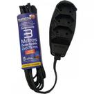 Extensao Naticon Paralela 3Tom 2P 075X3M Preta 560